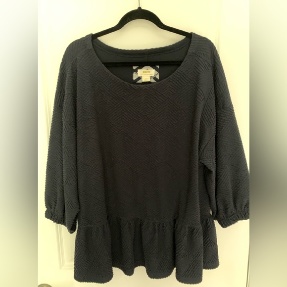 Anthropologie Navy Top - Picture 3 of 5